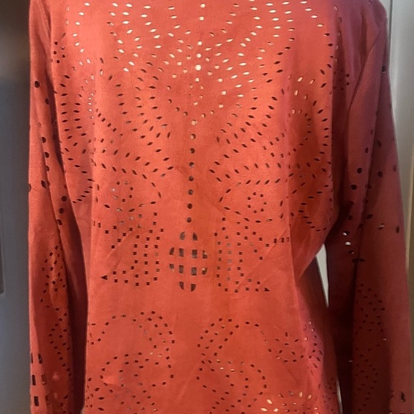 Women’s suede blouse button up by Adore vegan leather - Picture 6 of 10